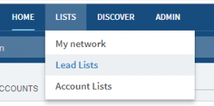 Lead Lists in LinkedIn Sales Navigator